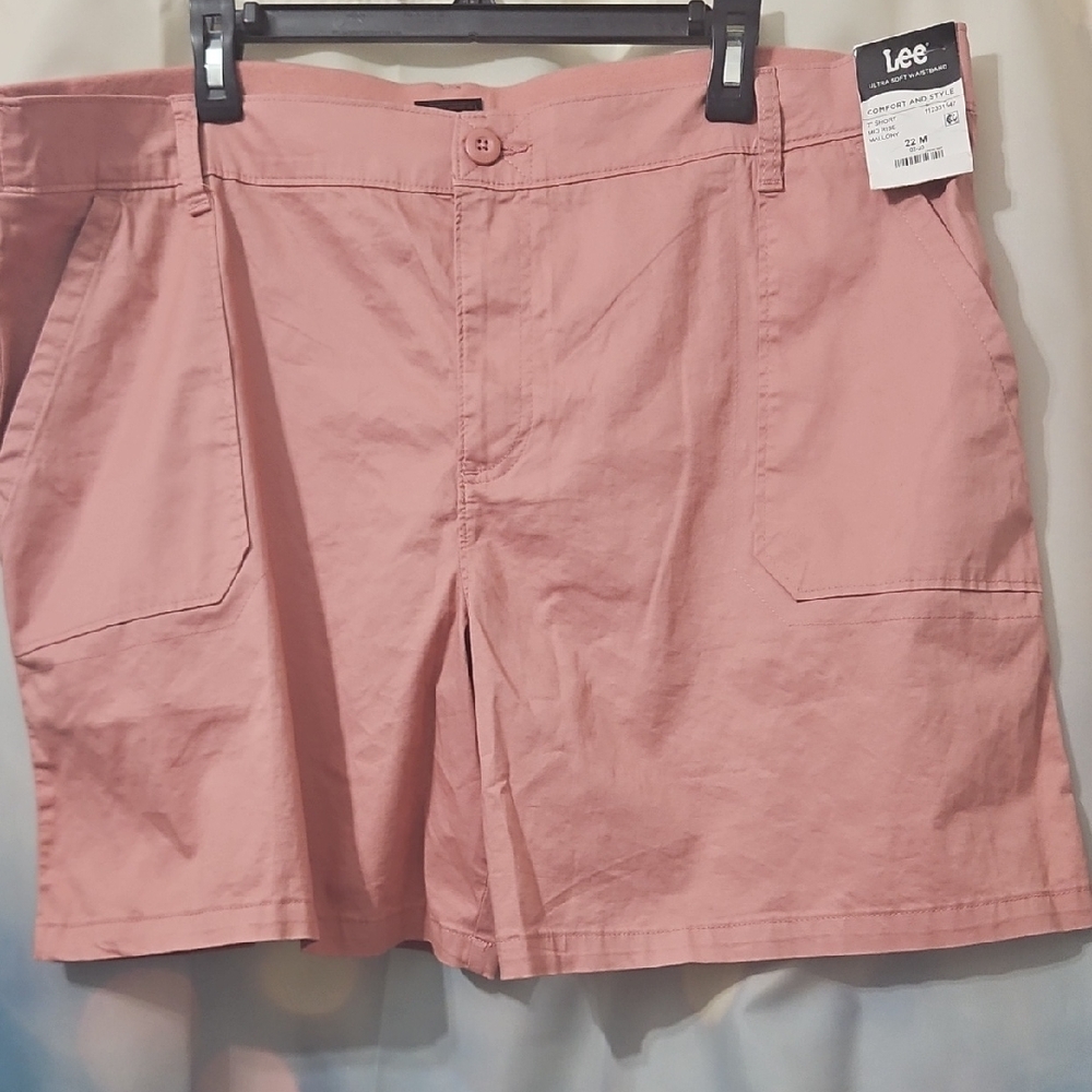 Lee Women’s Coral Cotton Shorts 22w NWT